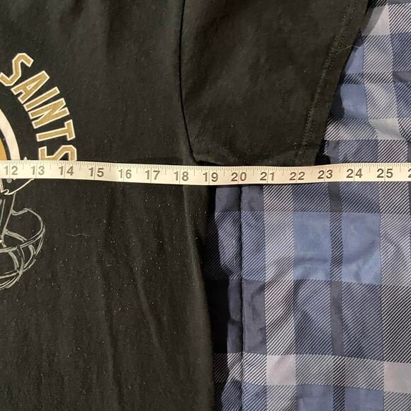 No size tag nfl team apparel new orleans saints helmet graphic tee - Picture 6 of 7